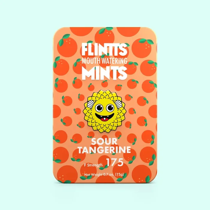 2 Pack Flintts Mouth Watering Mints Sour Tangerine – F-Strength 175