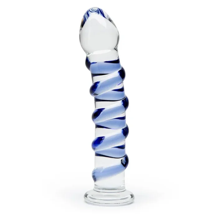 7 Inch Textured Glass Dildo – Great For Temperature Play!