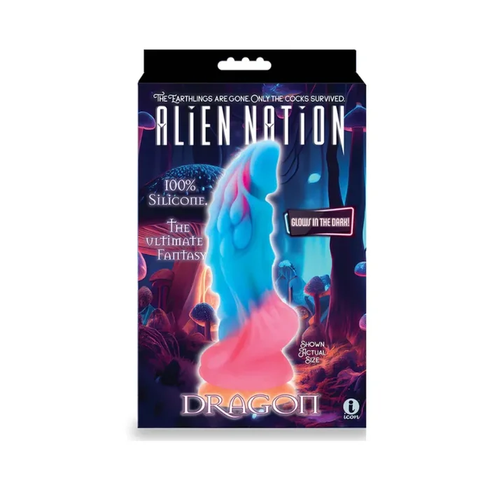 Alien Nation Glow Dragon 9 in. Silicone Glow-in-the-Dark Dildo