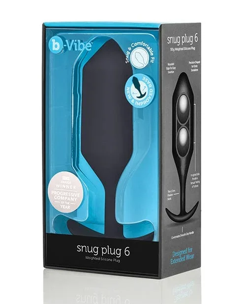 b-Vibe Weighted Snug Plug 6 – 515 G Black