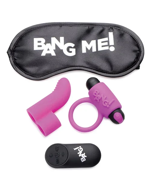 Bang! Couple’s Kit With Rc Bullet, Blindfold, Cock Ring & Finger Vibe