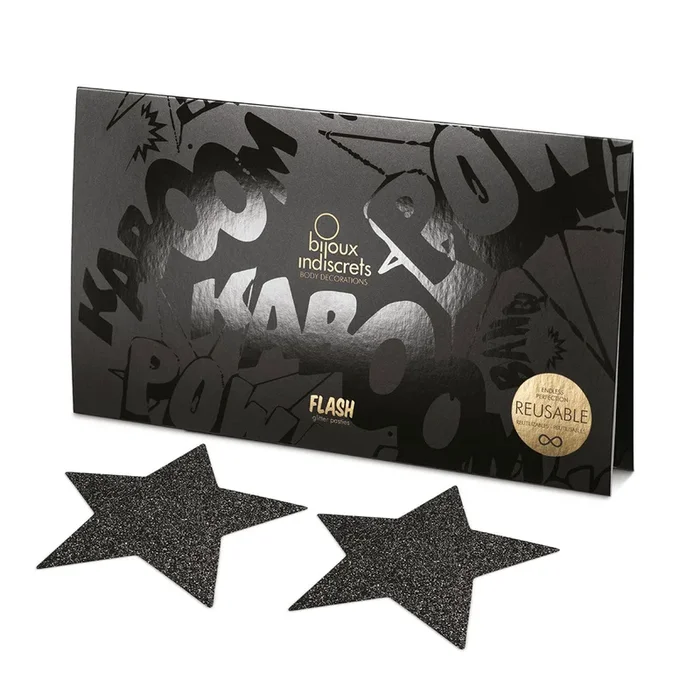 Bijoux Indiscrets Flash Pastie – Star Black