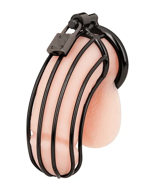Blue Line Prisoner Cock Cage – Black