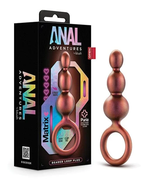 Blush Anal Adventures Matrix Beaded Loop Plug – Copper