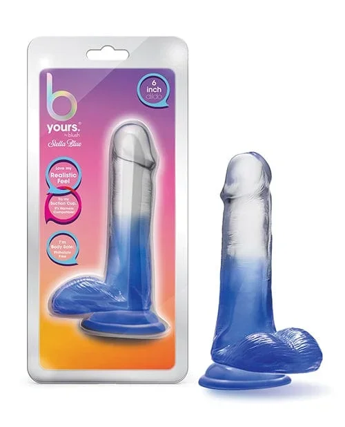 Blush B Yours 6 inch Stella Blue Dildo – Blue