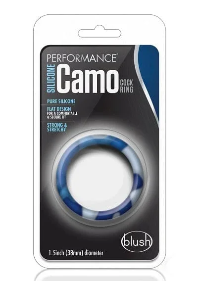 Blush Performance Blue Camouflage Silicone Camo Cock Ring
