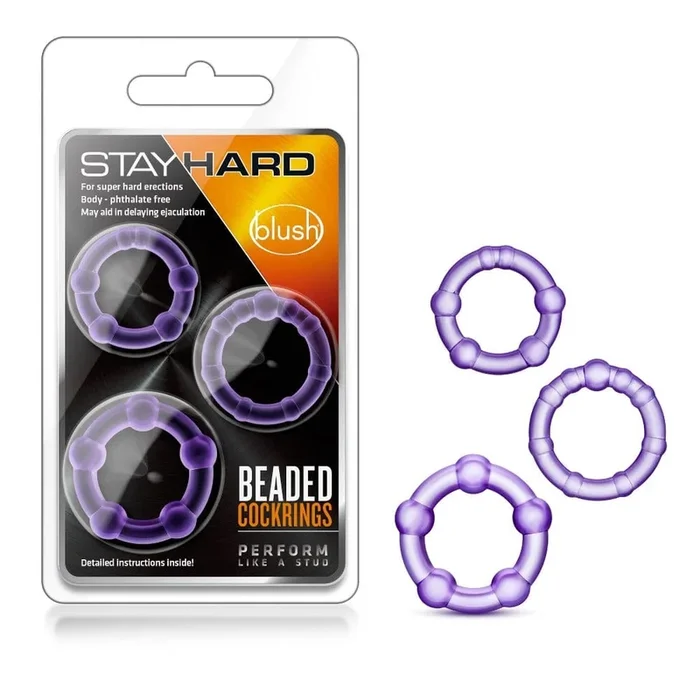 Blush Stay Hard Beaded Cockrings