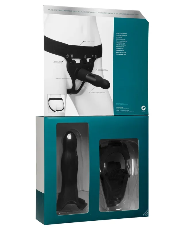 Body Extensions Be Daring 2 Piece Strap On Set – Black