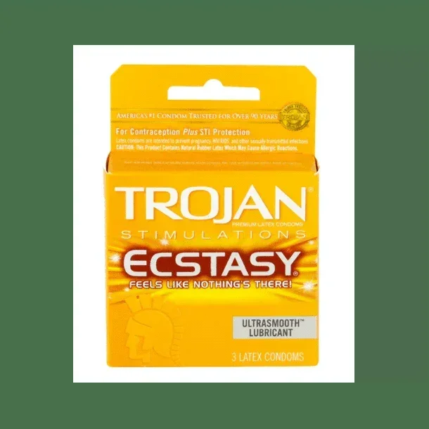 Condones Trojan Ultra Ribbed Ecstacy