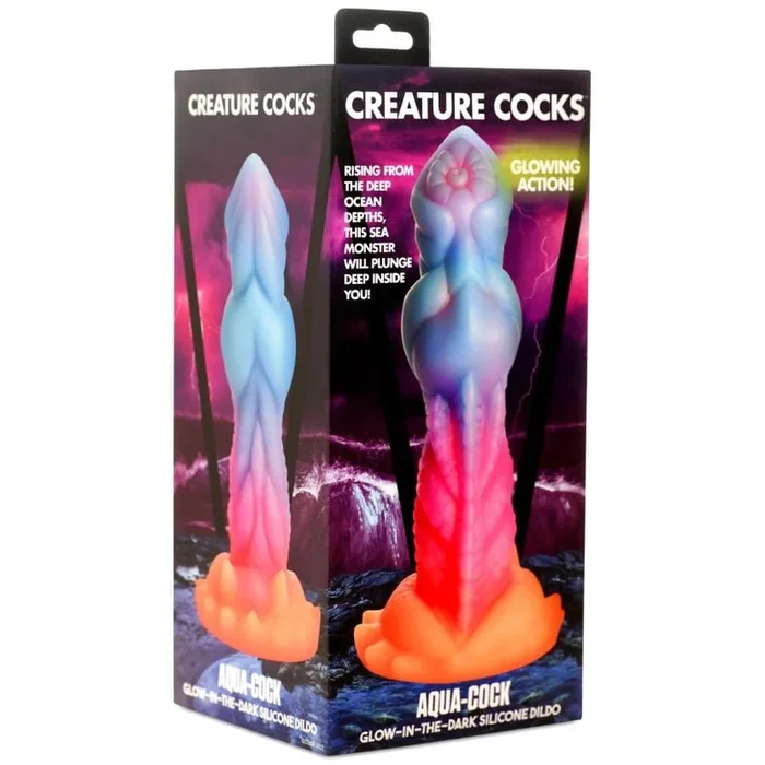 Creature Cocks Aqua-Cock Glow-In-The-Dark Silicone Dildo