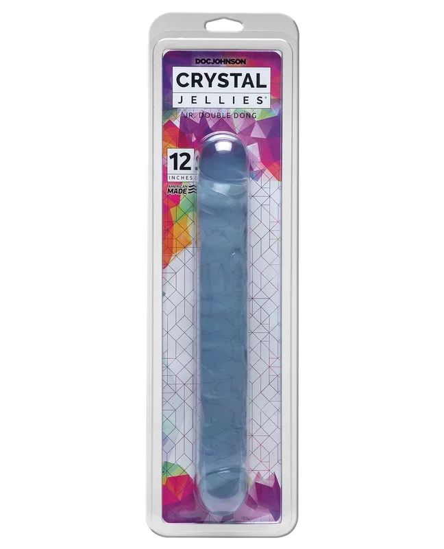 Crystal Jellies 12″ Jr. Double Dong – Clear
