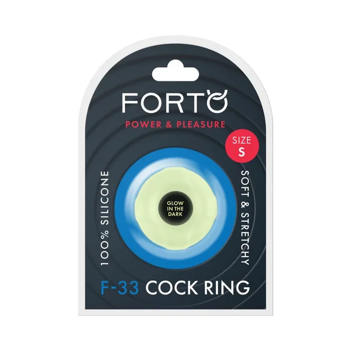 Forto F-33 Liquid Silicone Cockring Small Glow