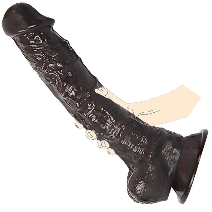 Gargantua Realistic 9.5 Inch Dildo Brown – Large Suction Cup Sex Toy