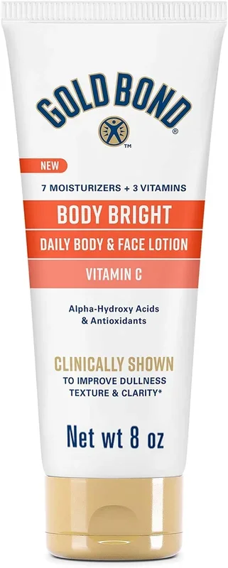 Gold Bond Body Bright Daily Body & Face Lotion with Vitamin C, 8 oz