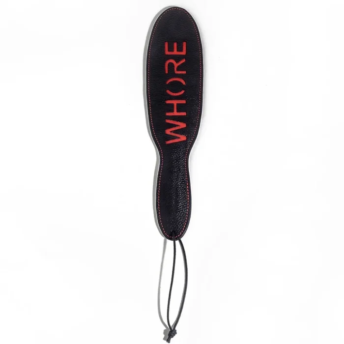 Grain Leather Whore Cutout Paddle
