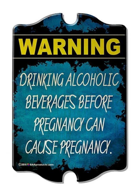 Kolorcoat™ Wood Bar Sign – Tavern Shaped – Pregnancy Warning