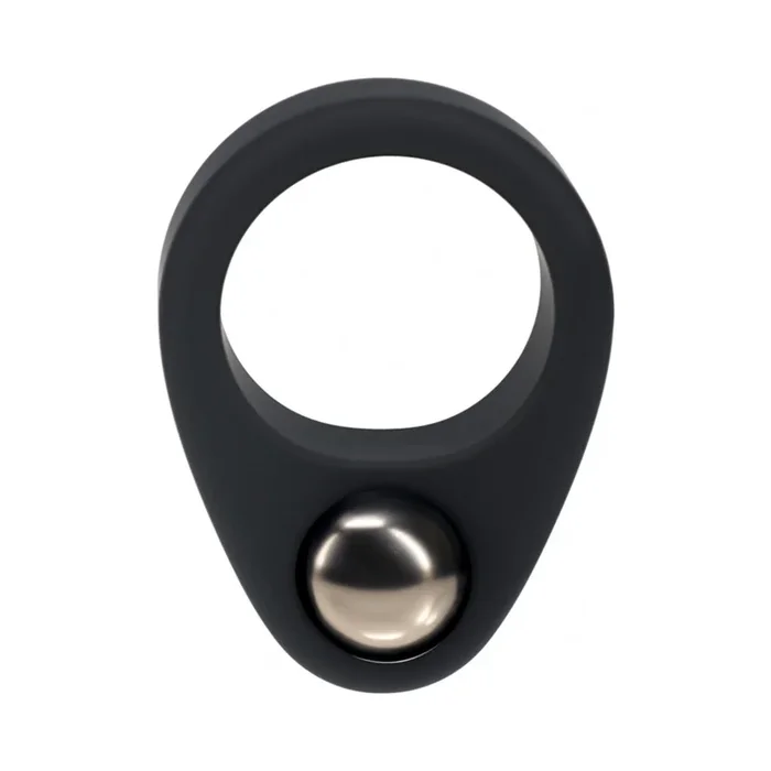 LEVELZ Liquid Silicone Single Weighted Ball Cock Ring Black
