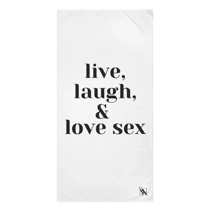 Live, Laugh, & Love Sex | Mix & Match Naughty XL Fun-Flirty Lovers’ Towels