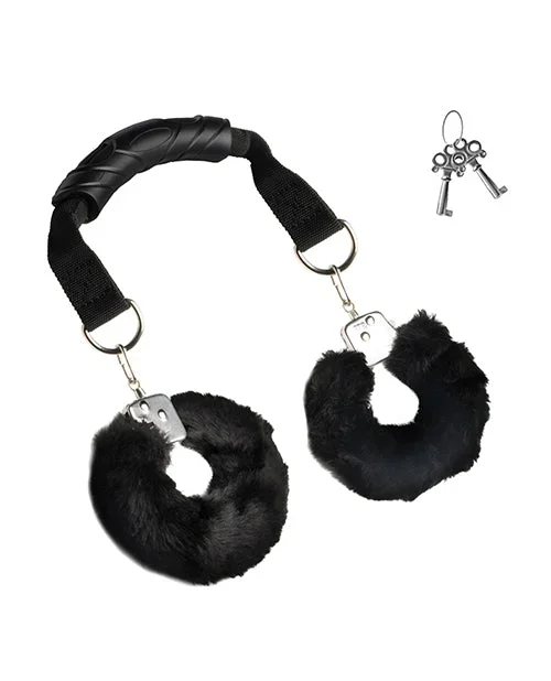 Master Series Furry Handcuffs w/Handle