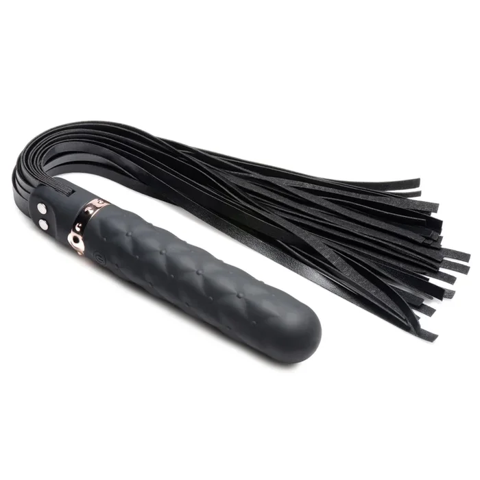 Master Series Vibra-Lasher Flogger With Vibrating Dildo Handle
