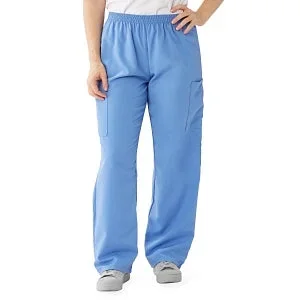 Medline PerforMAX Elastic Waist Scrub Pants – PerforMAX Unisex Elastic Waist Scrub Pants, Size S Regular Inseam, Ceil Blue – 850NTHS