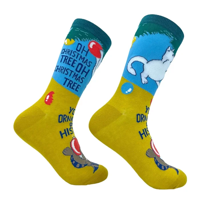 Men’s Oh Christmas Tree Your Ornaments Are History Socks