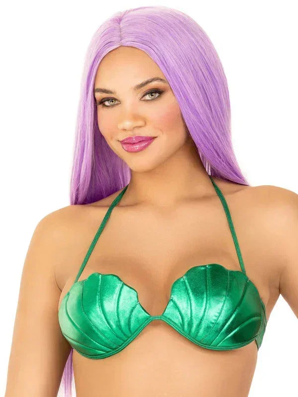 Mermaid Shell Bra Top – Large – Green