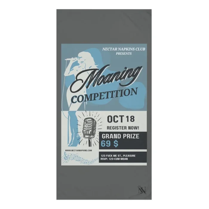 Moaning Competition | Mix & Match Naughty XL Fun-Flirty Lovers’ Towels