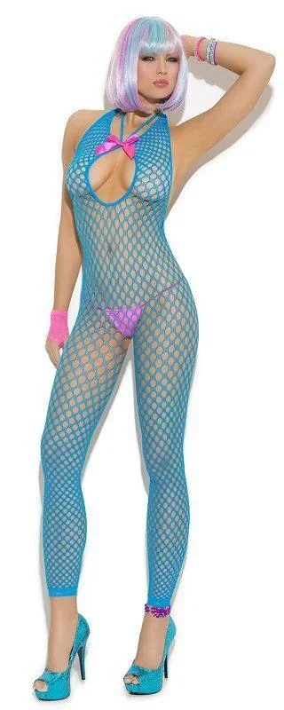 Neon Blue Footless Bodystocking – One Size Available
