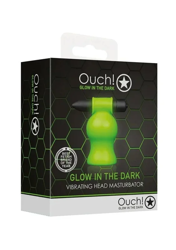 Ouch! Vibrating Head Masturbator Glow in the Dark
