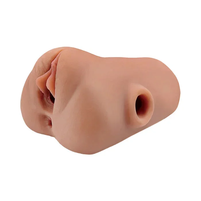 PDX Plus Double Pounder Vibrating Squeeze Stroker – Pussy & Ass