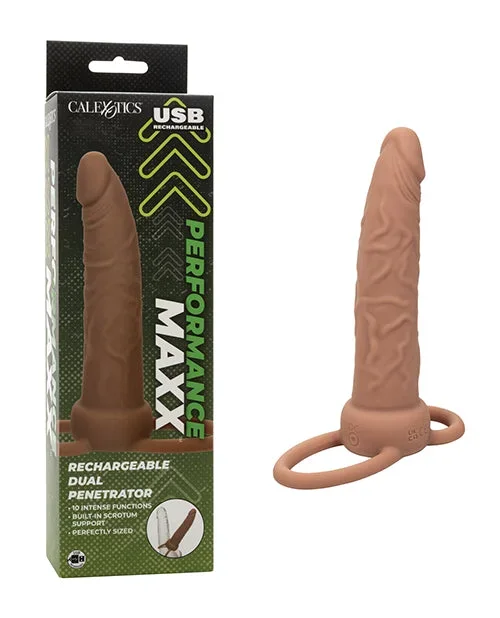Performance Maxx Rechargeable Dual Penetrator – Brown