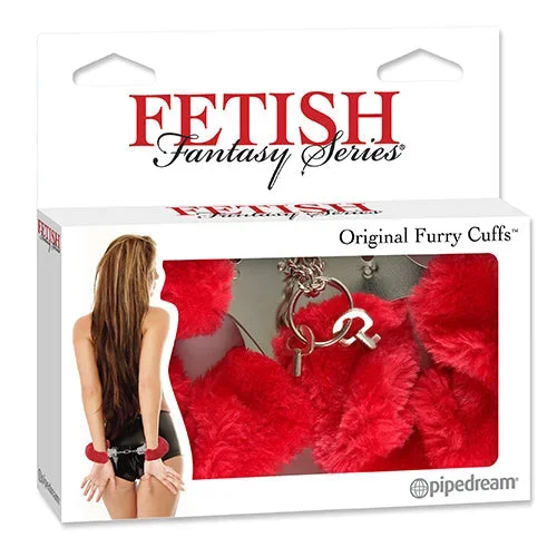 Pipedream Fetish Original Furry Cuffs Red