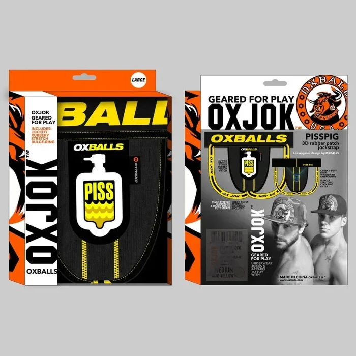 Pisspig 3d Rubber Urinal Patch Pouch Black/yellow – Xl