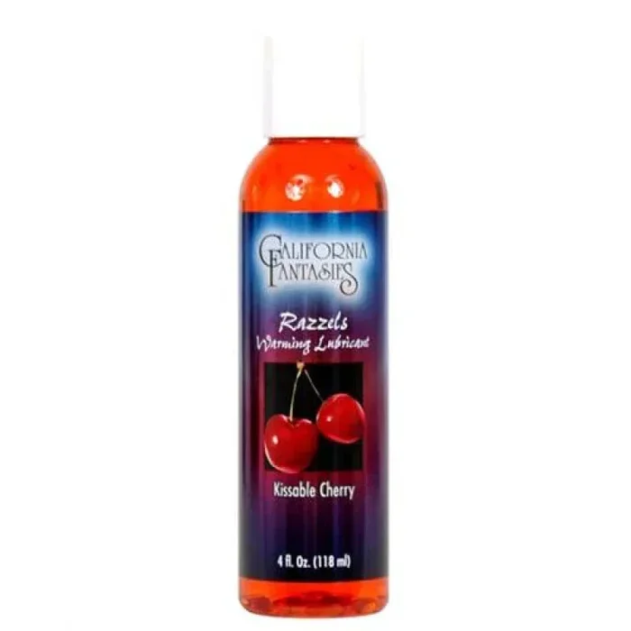 Razzels Warming Lubricant – Kissable Cherry – 4 Oz. Bottle