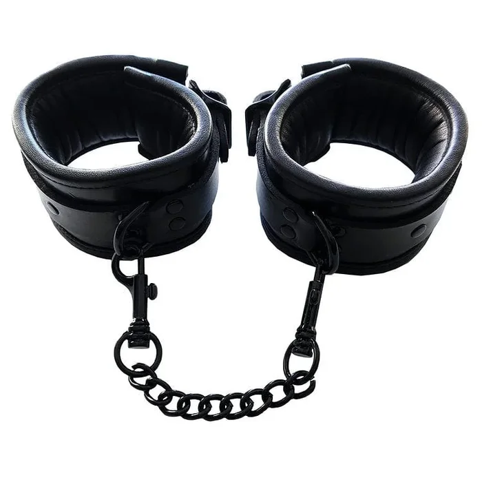 Rouge Leather Padded Wrist Cuffs