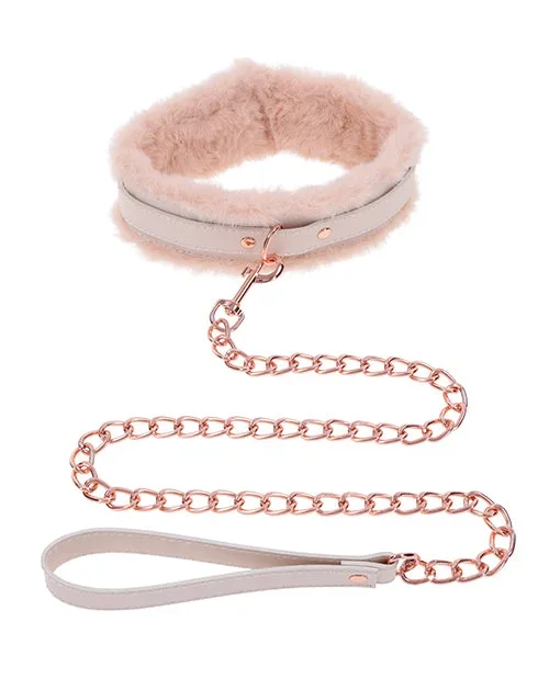 Sex & Mischief Peaches ‘n CreaMe Fur Collar & Leash