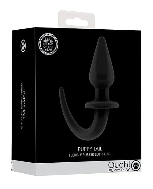 Shots Ouch Puppy Play Tail Butt Plug – Black