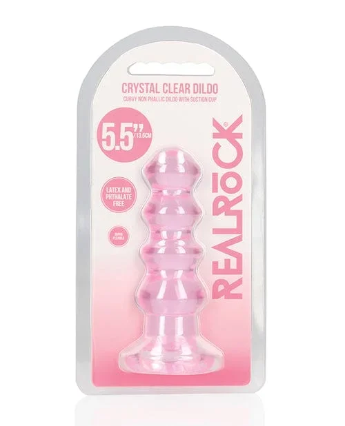 Shots Realrock Crystal Clear 5.5 Inch Curvy Dildo / butt Plug