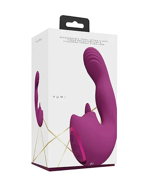 Shots Yumi Triple Action G-Spot Vibrator & Stimulator – Pink