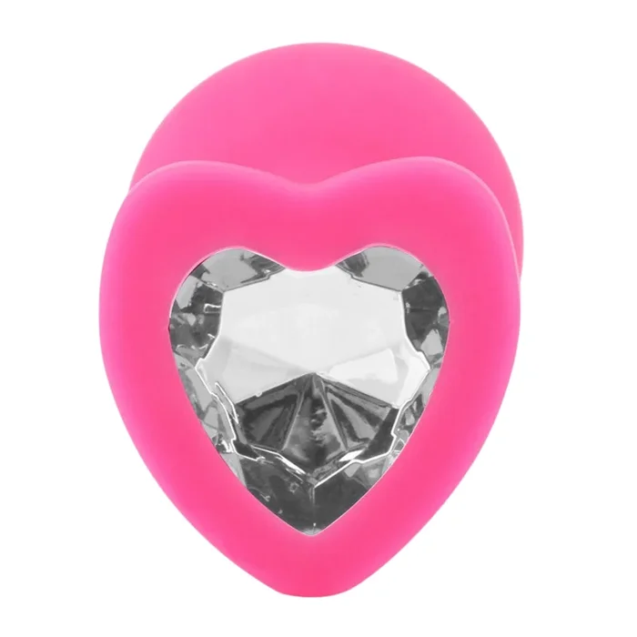 Silicone Heart Jeweled Anal Plug – 3 Sizes Available!