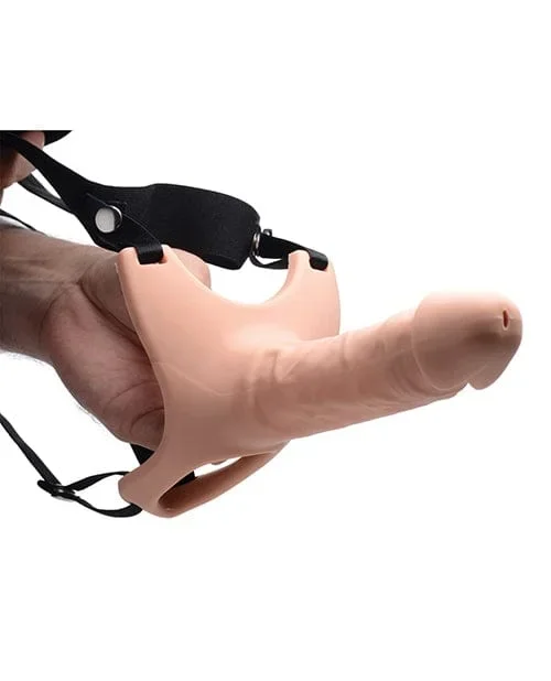 Size Matters Small Hollow Silicone Dildo Strap On – Flesh