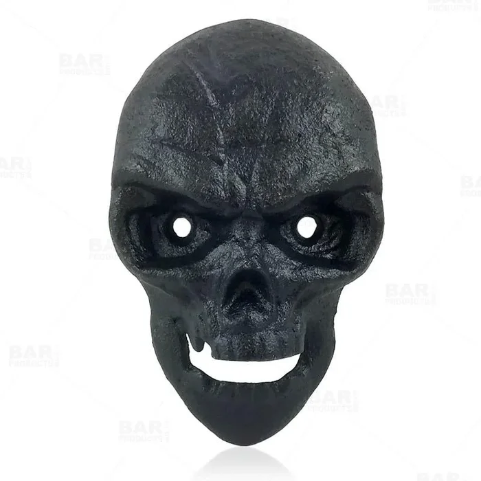Skull Themed Wall Mounted Bottle Opener – Black
