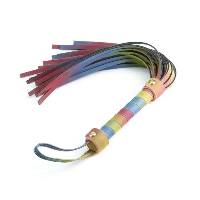 Spectra Bondage Flogger – Rainbow