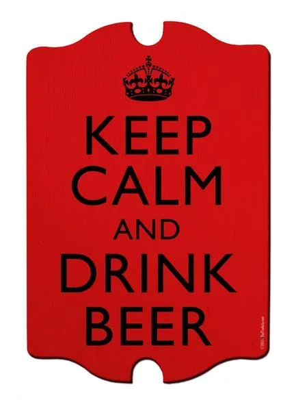 Tavern Shaped Wood Bar Sign – Keep Calm & Drink Beer
