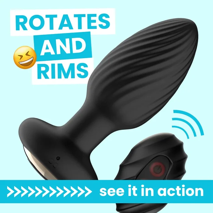 THE RIMMER Wireless Rotating & Rim Job Silicone Anal Plug