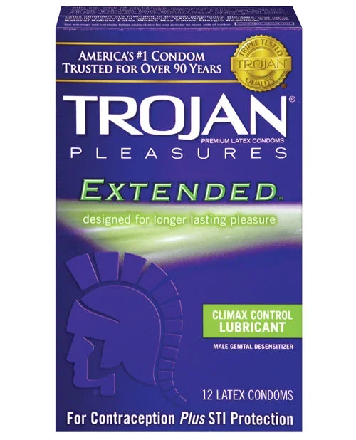 Trojan Extended Pleasure Condoms – 12 pack
