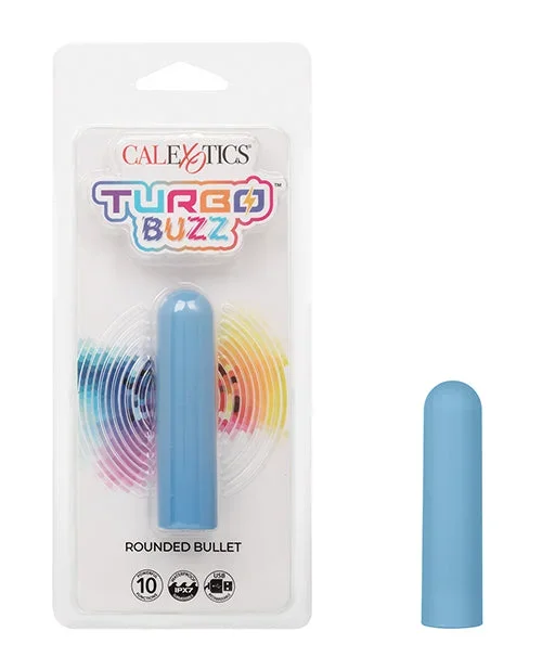 Turbo Buzz Rounded Bullet Vibrator – Blue
