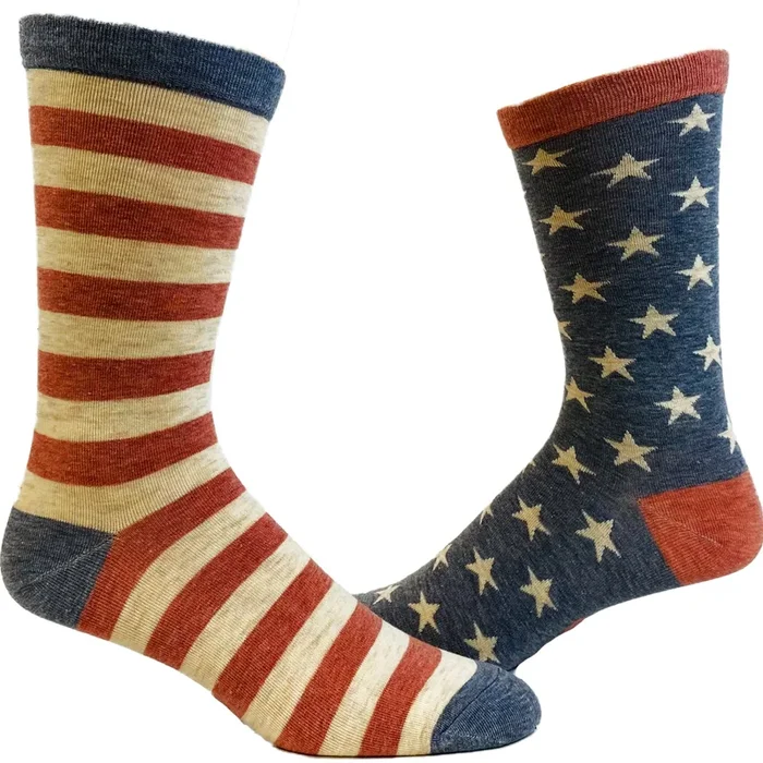 Women’s Stars And Stripes Socks Festive 4th Of July Independence Day Patriot Footwear