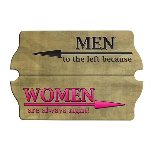 Wood Bar Sign Tavern-Shaped – Women are Always Right